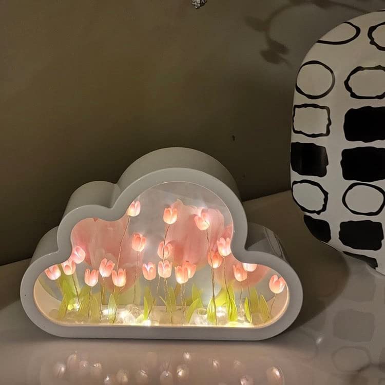 さくら　照明ライト　ミニーマウス Darzheoy Tulip Night Light, Pink, Plastic, Romantic LAMP for